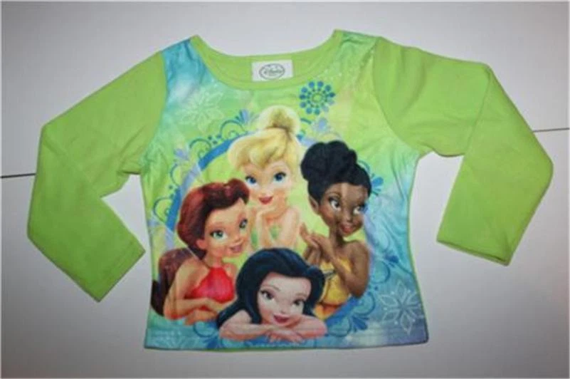 NWOT Girls DISNEY TINKERBELL FAIRIES Pajamas sleepwear top polyester clothes 4 - Image 1 of 1