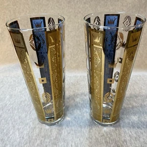 Juego de 2 gafas de colección MCM Georges Briard coronas y barras de oro 22K firmadas - Imagen 1 de 6