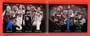 DWYANE WADE JASON KIDD STEVE NASH RAJON RONDO ROSE GAME USED JERSEY CARD 186/199 - Picture 1 of 6