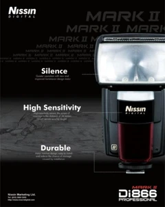 NISSIN FLASH SPEEDLIGHT DI866 MARK II PROFESSIONAL( FOR SONY ALPHA/NIKON/CANON ) - Picture 1 of 6