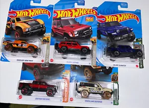 hot wheels lot 95 Jeep Cherokee, ‘20 Jeep Gladiator, Toyota Off-Road, Dodge Ram - Picture 1 of 10