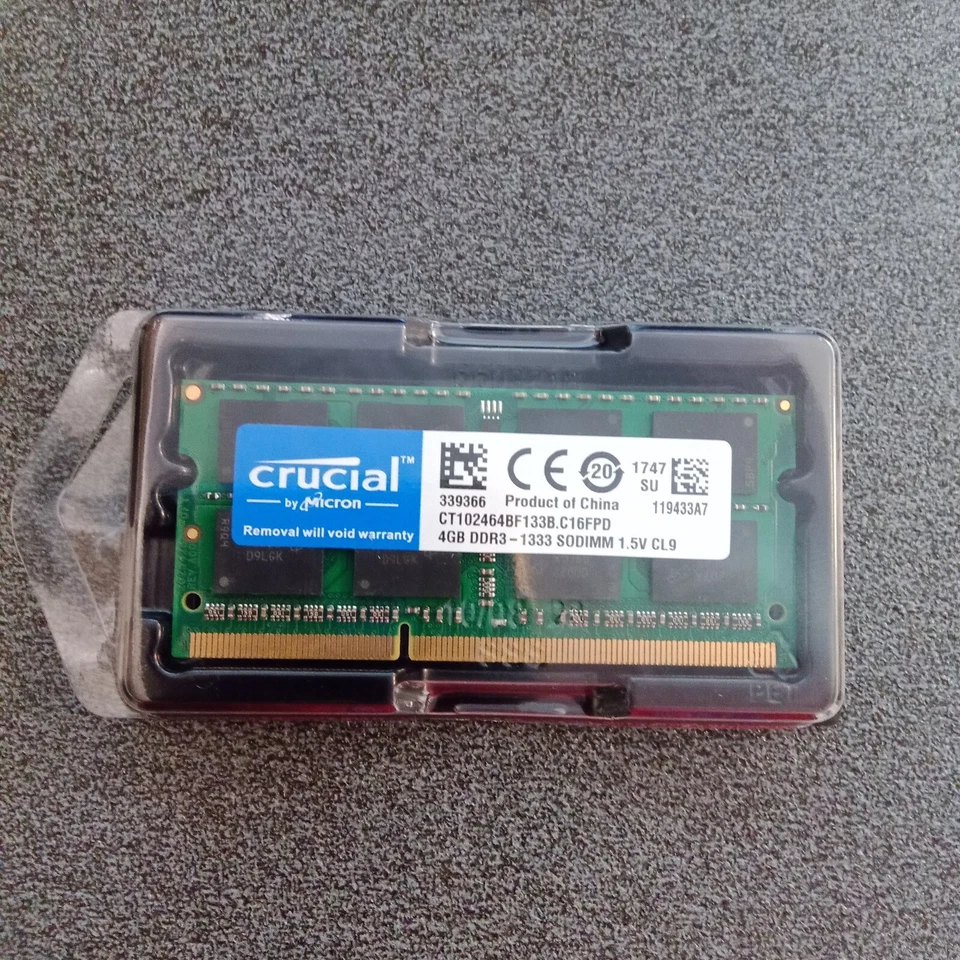 Memoria RAM per Notebook SODDR3 Crucial 4GB 1333MHZ - Immagine 1 di 1