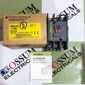 CONTACTOR MAGNÉTICO HYUNDAI UMC40 BOBINA 40A VOLTAJE 220VAC ENVÍO RÁPIDO GRATUITO - Imagen 1 de 4