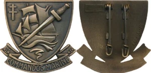 Commandos Marine, insigne de béret, 49 mm, 2 épingles, LR PARIS, (10040) - Imagen 1 de 1