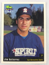 1991 San Bernardino Spirit-Classic BEST Minor Lg Baseball Card-Jim Gutierrez