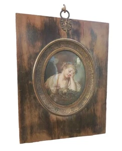 Miniature Jeune fille à la cage peinture signée Mullet d'époques XIXème - Imagen 1 de 17
