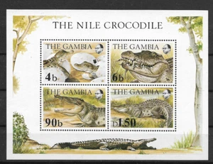 GAMBIA @ 1984 SEA MARINE WILDLIFE NILE CROCODILE MNH NICE PRICED @ Afr.409 - Picture 1 of 1