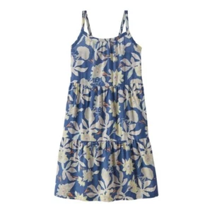 Patagonia Girl's Pataloha Dress Blue Hawaiian Tropical Print Size XL - Picture 1 of 7