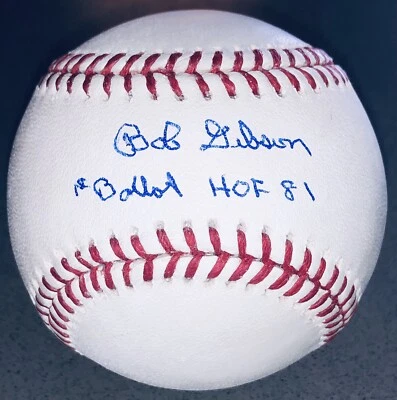 Bob Gibson signed St. Louis Cardinals autographed “HOF 81” auto baseball JSA COA - Image 1 of 4