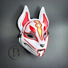 Light Up Kitsune Fox Mask Cosplay LED Halloween Costume Masquerade Mask [Red]