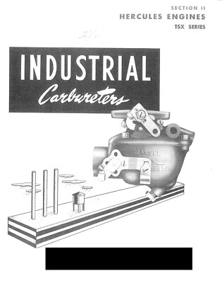 Identification Chart Marvel Schebler Industrial Carburetors Sec 2 Hercules TSX - Image 1 of 4