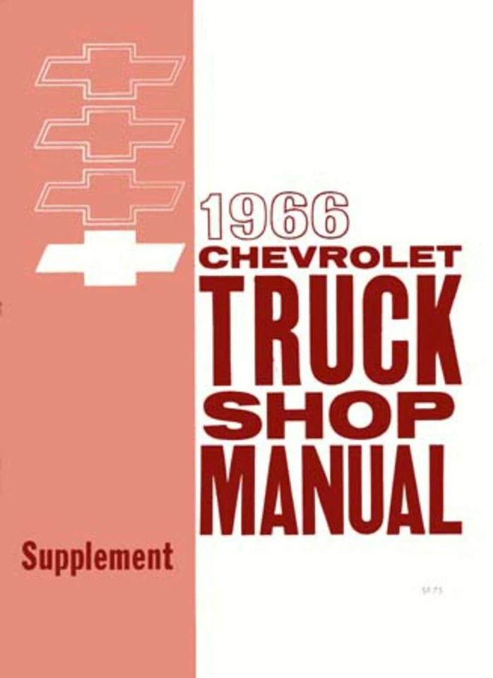 1966 Chevrolet Truck Shop Service Repair Manual Book Supplement