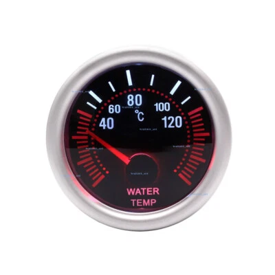1Pcs Car 2" 52mm Water Temp Temperature Gauge Meter 12V Universal Smoke Lens LED Foto 1 de 4