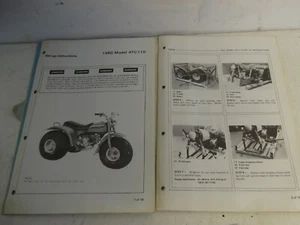 HONDA ATC110 GENUINE HONDA WORKSHOP SET UP MANUAL - Picture 1 of 2