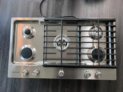 KitchenAid 36 «газ 5 горелка варочная панель профессиональный двойной кольцо горелка - KCGS556ESS - Изображение 1 из 4