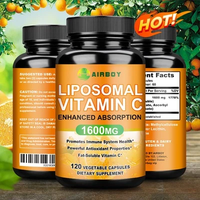 AIRBOY Liposomales Vitamin C 1600mg – Liposomaler Immunverstärker Mit Hoher Absorption