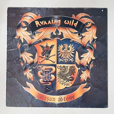 RUNNING WILD - Blazon Stone - First Press Vinyl LP - 1991 Noise - HEAVY METAL - Image 1 of 4