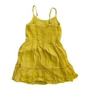 Abercrombie Kids Girls Yellow Dress Made In India Summer Floral Ruffle Sz 9/10 - Picture 1 of 10