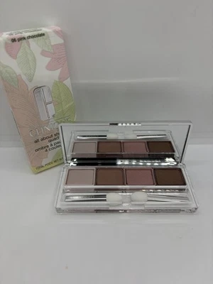 Новые тени для век Clinique All About Shadow Quad 06 розовый шоколад 0,11 унции в коробке - Изображение 1 из 4