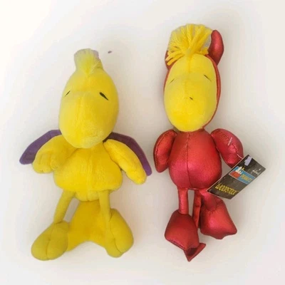 Halloween Hallmark Peanuts Woodstock Plush Stuffed Devil & Bat 8” - Image 1 of 4