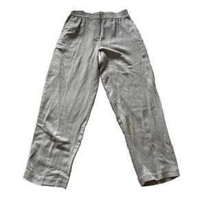 Massimo Dutti Linen Pants Women 4 Tan Elevated Basic Luxe Neutral Capsule 26x27 - Picture 1 of 19