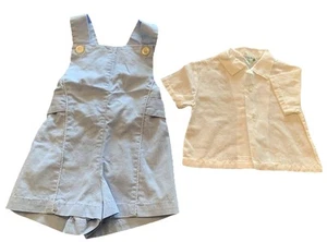 Pagliaccetto e camicia vintage bambino ragazzo colletto con bottoni di Baby Togs - Foto 1 di 6