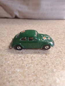 Aurora Tjet Slot Car #1404 Volkswagen Beetle Green - Picture 1 of 7