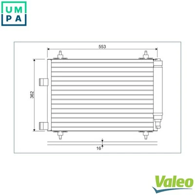 CONDENSER AIR CONDITIONING 817526 FOR PEUGEOT 307/Break/CC/SW CITROEN C4 1.4L - Image 1 of 4