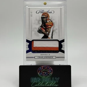 2023 Flawless Chad Johnson Game Worn 3 Color Patch Sapphire 10/10 #P13 Bengals - Picture 1 of 2