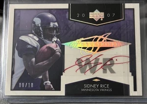 2007 Upper Deck Sydney Rice Red Ink Incredible Auto Vikings Rookie Ink-SR 8/10 - Picture 1 of 2