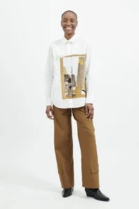 PVP $400 PANTALONES TABACO RECTOS ANNETTE GORTZ ELISE CON BOLSILLOS BAJOS Talla 38 - Imagen 1 de 21