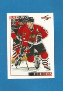 Chris Chelios HOF 1995-96 Score NHL Hockey #3 (MINT) Chicago Blackhawks