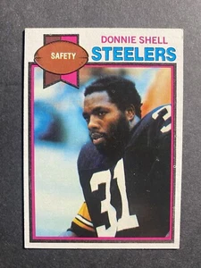 1979 Topps Football Donnie Shell Pittsburgh Steelers Rookie Card #411 HOF (e) - Foto 1 di 2