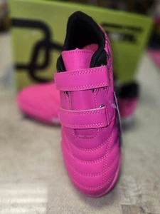 Indoor Soccer Shoes Turf Cleats Kid's Size 2 Brooman HOR Pink/Black NIB - Picture 1 of 4
