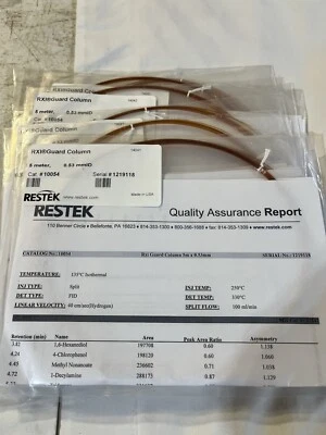 Restek Rxi GC Guard Column, 5 m, 0.53 mm ID PN 10054 Unopened