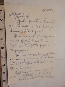 BIG SALE GEORGE PACE RARE HAND SIGNED LETTER 1982 LAMINATED WITH COA - Picture 1 of 1