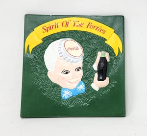 Vtage Spirit Of The Forties coca cola ceramic Wall Plaque Decor Limited Edition. - Picture 1 of 20