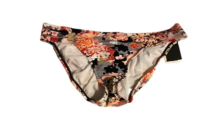 Parte inferior de bikini Kenneth Cole New York nueva con etiquetas $59 Sweet Sakura floral lengüeta hipster M Foto 1 de 3