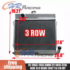 Aluminum Radiator for 1966-1983 BMW E21 M10 320i MT OEM 323 BEHR 2002 Tii E10 - Picture 1 of 5