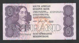 1989 South Africa 5 Rand Note. - Picture 1 of 2