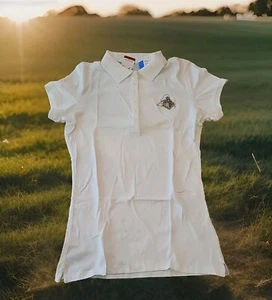 Purdue University golf polo shirt women's LG Large White Logo Boilermaker NWT - Picture 1 of 17