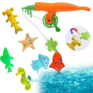 Fishing Game Sea Life Cognition Fish Rod Magnetic Toys For Kids Early Education - Picture 1 of 18