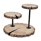 Wood Slice Cupcake Stand Rustic Candle Holder Wooden Cake Stand Buffet