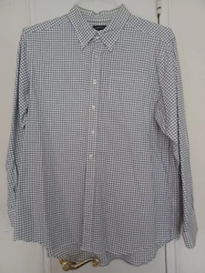 Land's End Shirt Boy Size -20 Blue Cotton Long Sleeve Button Up Cotton EUC - Picture 1 of 5