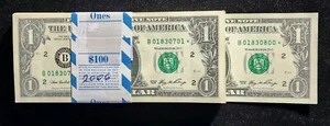 2006 $1 - 100 Note Star Pack Consecutive Serial #'s New York. F 1932 B☆. T8719 - Picture 1 of 4