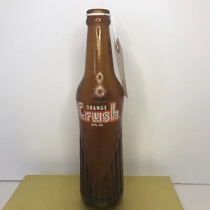 Vintage Orange Crush Amber Colored ACL 10oz Glass Soda Bottle  - Picture 1 of 9