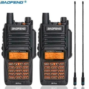 18W BAOFENG UV-9R PLUS DUAL BAND VHF UHF 2 WAY WALKIE TALKIE HAND FUNKGERÄTE DE - Afbeelding 1 van 15