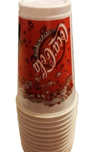 Vintage DIXIE Coca-Cola Coke Logo Ad Dixie Plastic Cold Drink Cups 12 Ct 12 Oz - Picture 1 of 4