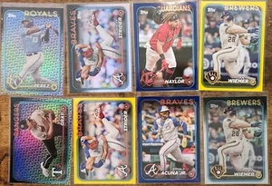 20-card lot 2024 Topps Series 1 Easter, Rainbow, Yellow, Royal Blue No Bases A - Picture 1 of 3