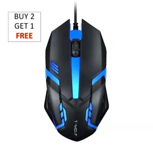 Gaming Mouse RGB LED Backlight USB Wired Gamer Mouse Optical Mice For PC Laptop - Picture 1 of 5